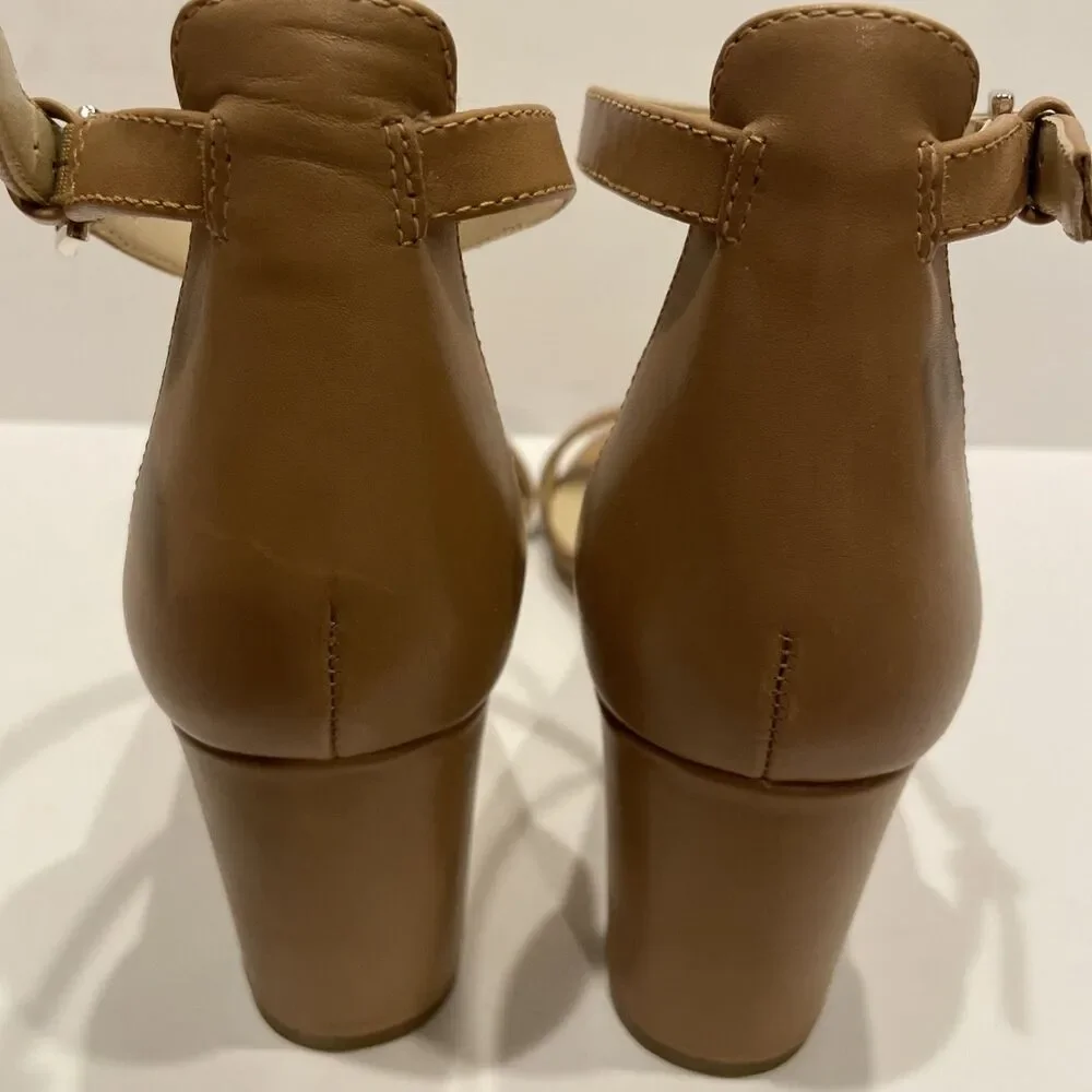 Nine West Leather Ankle Strap Spruce Color Sandals Size 10M